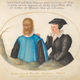 Petrus Gonsalvus and his wife Catherine depicted by Joris Hoefnagel among animals in an early book of zoology.